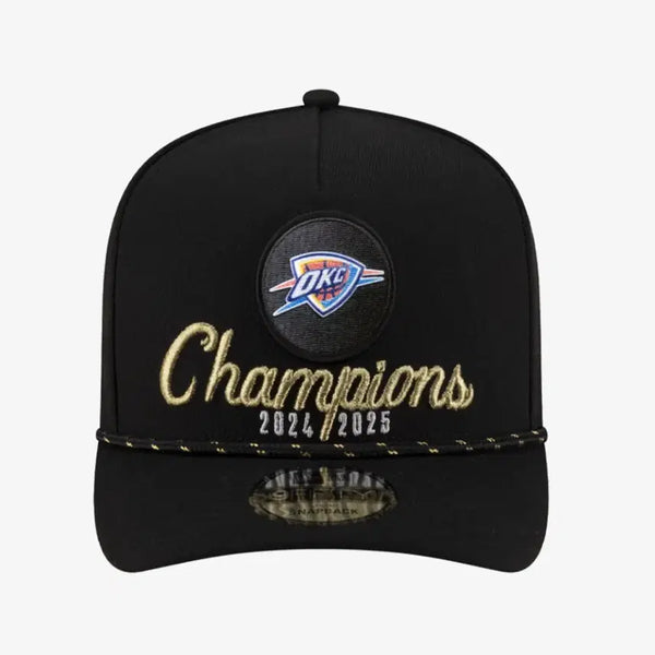 [BUNJANG] New Era 2025 NBA Champions Oklahoma City Thunder A-Frame Snapback Black / 뉴에라 2025 NBA 챔피언 오클라호마시티 썬더 A프레임 스냅백 블랙