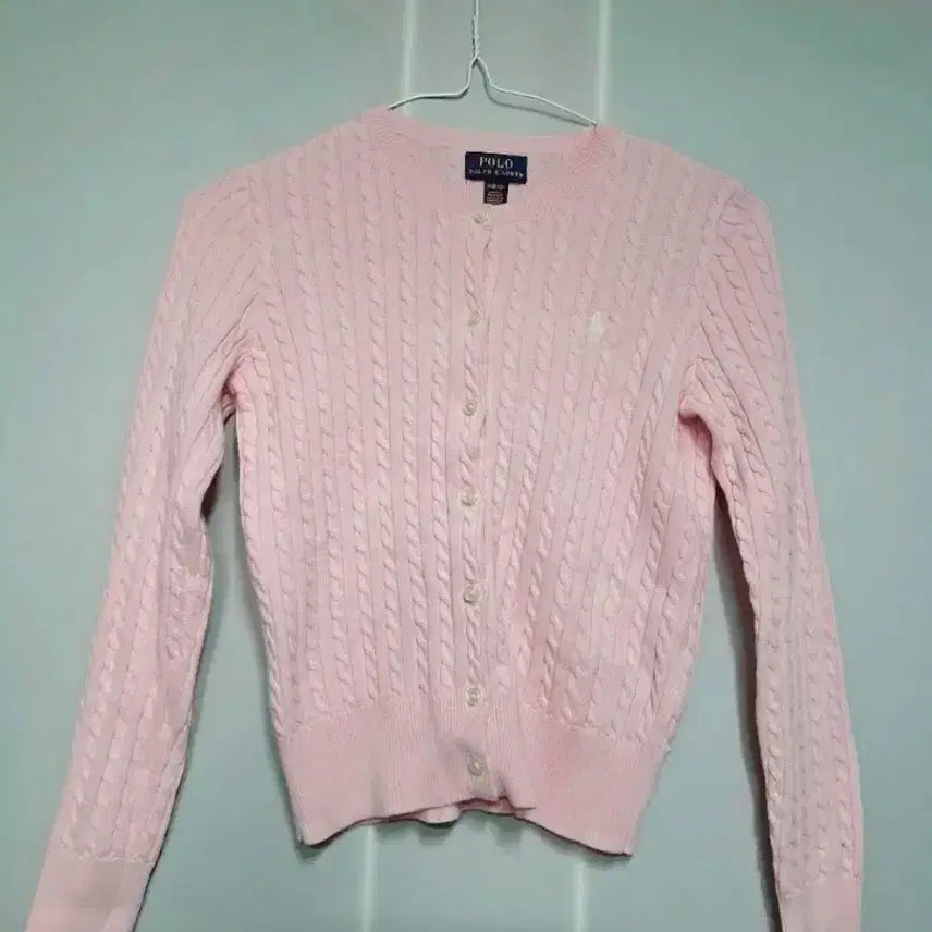 [BUNJANG] Polo Ralph Lauren Pink Cardigan / 폴로 랄프로렌 핑크 가디건