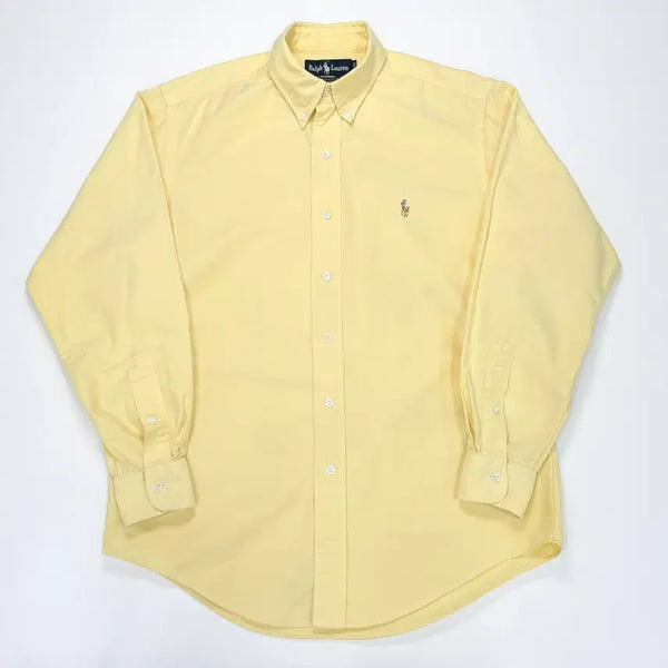 [BUNJANG] Polo Ralph Lauren Yarmouth Vintage Yellow Oxford Shirt / 90s 폴로 랄프로렌 YARMOUTH 빈티지 옐로우 옥스포드 셔츠