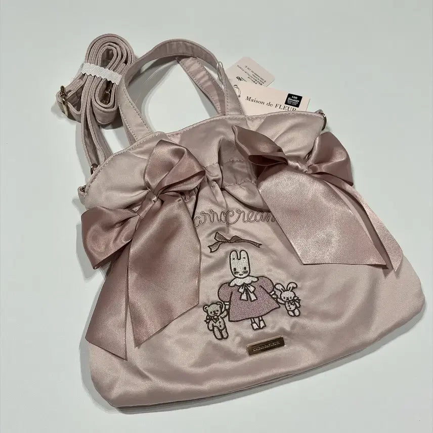 [BUNJANG] Maison de FLEUR Marron Cream Tote Bag Cross Bag / 메종드플뢰르 마론크림 토트백 크로스백 가방