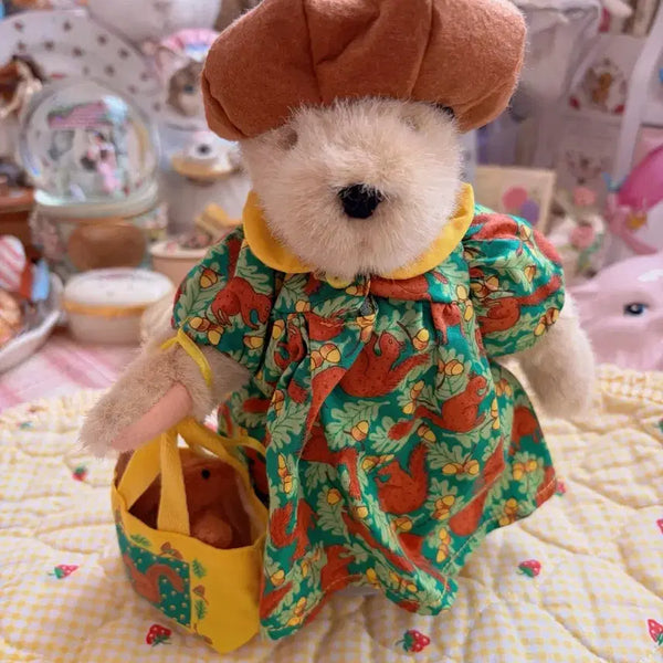 [BUNJANG] Vintage Murphy Bear Squirrel Pattern Dress Doll / 빈티지 머피베어 다람쥐 패턴 원피스 인형