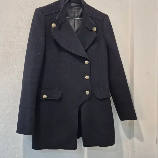 [BUNJANG] System Black Double Button Coat / 시스템 블랙 더블 버튼 코트 가60