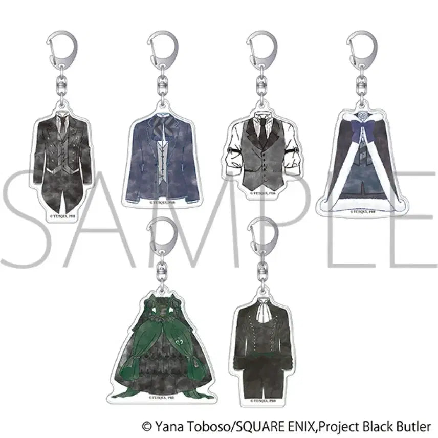 [BUNJANG] Black Butler - Green Witch Arc - Sebastian Ciel Sullivan Wolfram Acrylic Keychain Collection / 흑집사 -녹색마녀편- 의상 아크릴 키홀더 컬렉션 세바스찬 시엘 설리번 볼프람 키링 굿즈