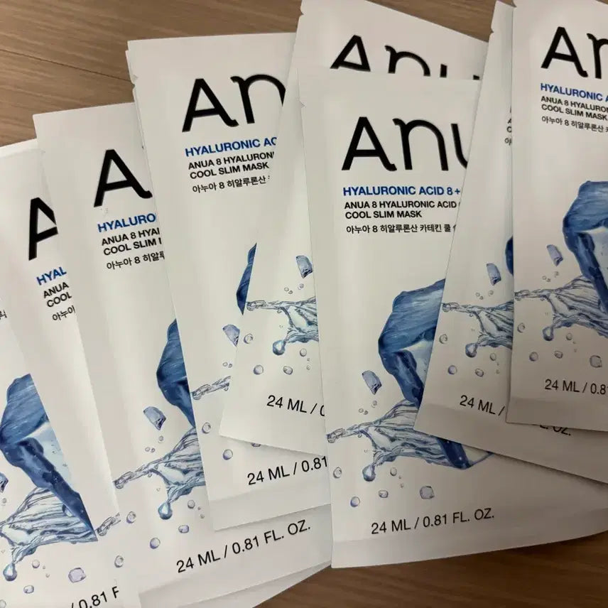 [BUNJANG] Anua 8 Hyaluronic Acid Catechin Cool Mask Pack 10 Sheets / 아누아 8 히알루론산 카테틴 쿨 마스크팩 10장