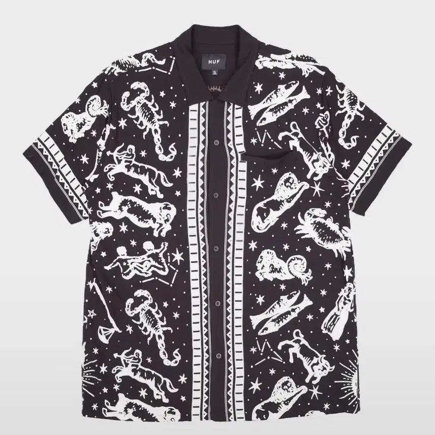 [BUNJANG] HUF Zodiac Sleeve Shirt Black XL / 허프 조디악 슬리브 셔츠 블랙 xl