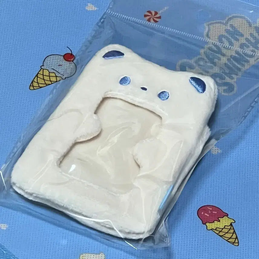 [BUNJANG] The Toyshop Worm Blue Mong Plush Photocard Holder Keyring / 더키월드 웜블루 몽 봉제 포토 홀더 키링