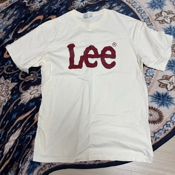 [BUNJANG] Lee Burgundy Logo Short Sleeve T-Shirt / lee 반팔 티셔츠