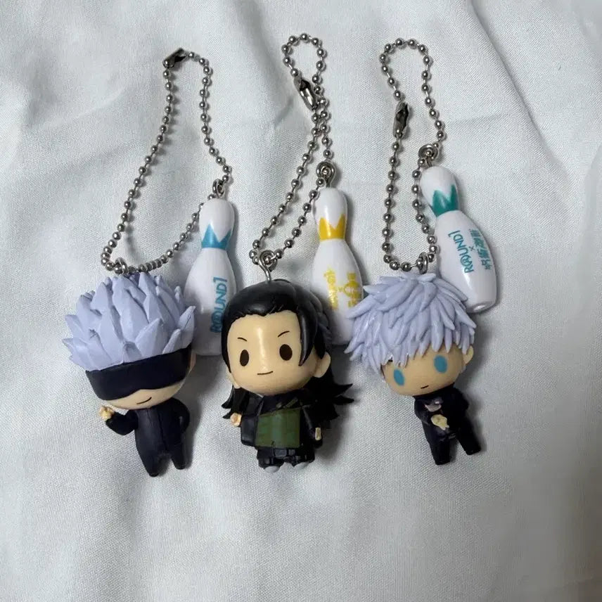 [BUNJANG] Jujutsu Kaisen Round1 Keychain Bundle Set (Gojo x2, Geto) / 주술회전 라운드원 키링 3종 일괄(고죠 2,게토 )