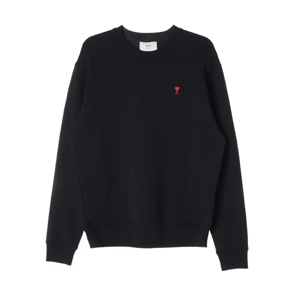 [BUNJANG] AMI Small Heart Logo Embroidered Cotton Sweatshirt Black / 아미 ami 스몰 하트 로고 자수 코튼 맨투맨 블랙 스웨트셔츠