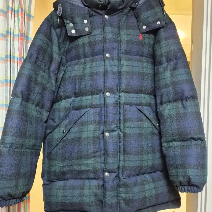 [BUNJANG] Polo Ralph Lauren Tartan Check Padded Parka L / 폴로 랄프로렌 타탄체크 패딩 L