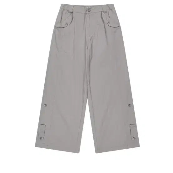 [BUNJANG] COYSEIO Washed Button Tab Pants Grey Size 1 / 코이세이오 워시드 버튼 탭 팬츠 그레이 1사이즈 팔아요