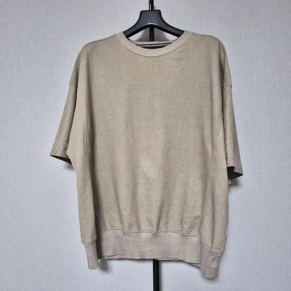 [BUNJANG] Time 100 Knit Spandex Round Neck T-Shirt / 타임 100 니트 스판 라운드 티셔츠 M-반팔-546
