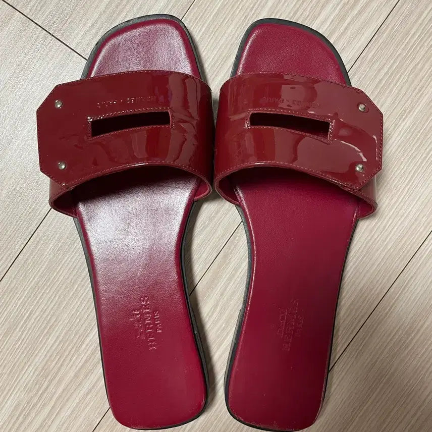 [BUNJANG] Hermes Berry Patent Sandals / 에르메스 베리 페이던트 샌들