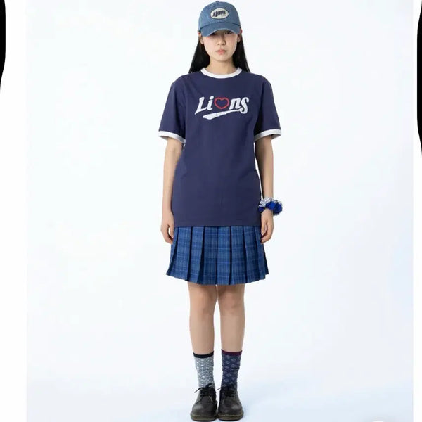 [BUNJANG] Samsung Lions Koiseyo Ringer T-Shirt Navy / 삼성라이온즈 코이세이오 링거티 네이비