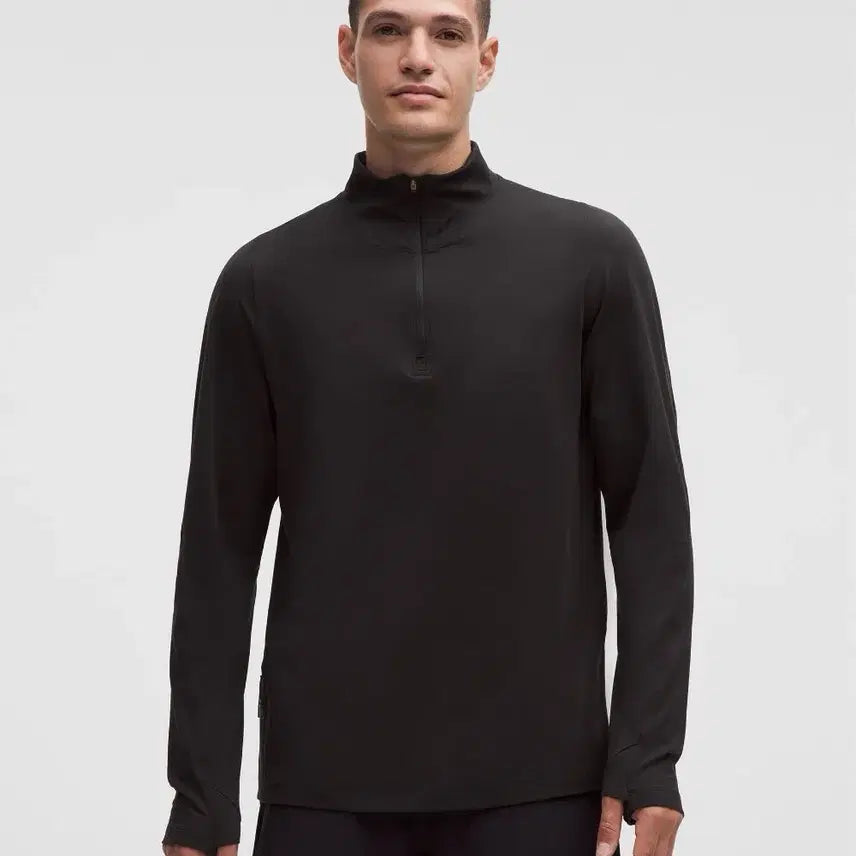 [BUNJANG] Lululemon Half Zip Long Sleeve T-Shirt - Black / (DEAD STOCK)lululemon half zip-L
