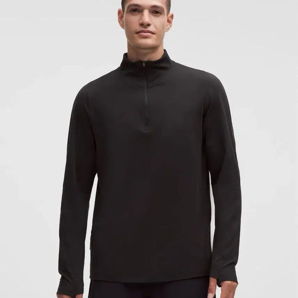 [BUNJANG] Lululemon Half Zip Long Sleeve T-Shirt - Black / (DEAD STOCK)lululemon half zip-L