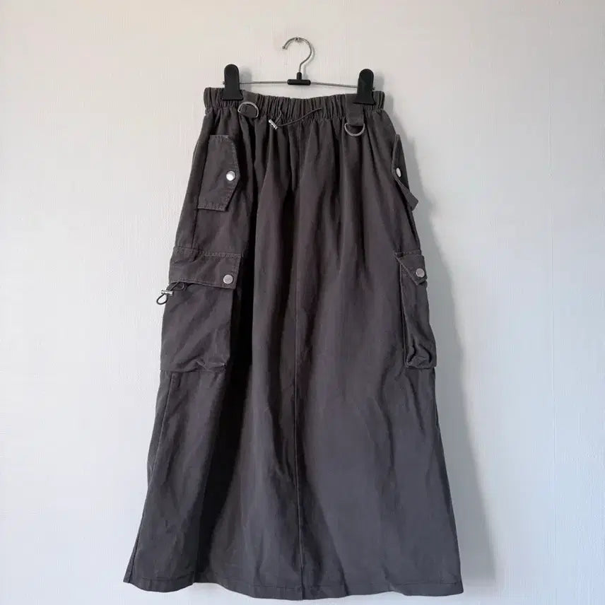 [BUNJANG] Charcoal Cargo Skirt / 차콜카고스커트