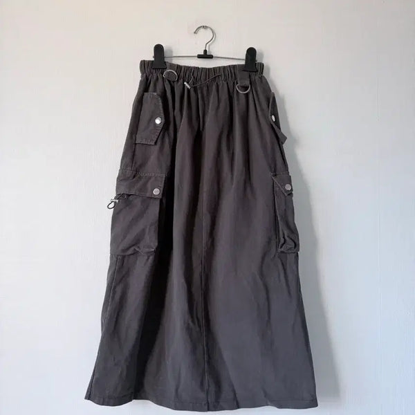 [BUNJANG] Charcoal Cargo Skirt / 차콜카고스커트