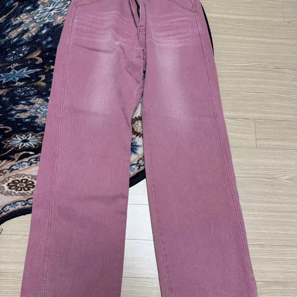 [BUNJANG] YOUTH BATH Pink Denim Pants / 유쓰배쓰 핑크 데님 바지