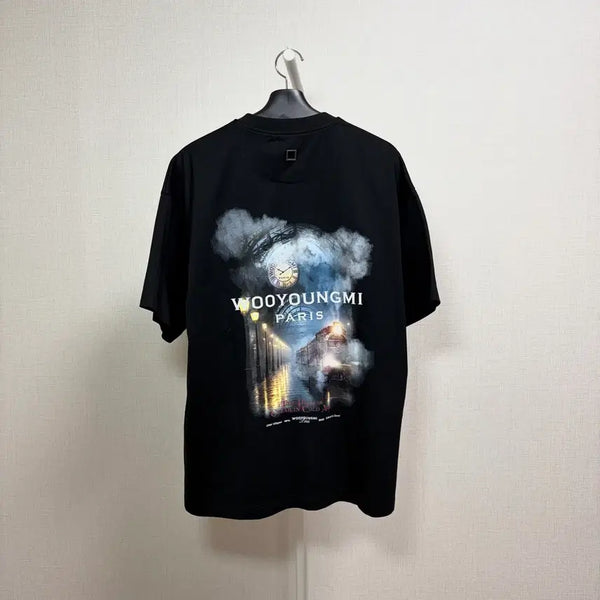 [BUNJANG] Wooyoungmi Train Station Logo Short Sleeve T-Shirt Size 46 / [신형/46] 새상품 우영미 기차 백로고 반팔