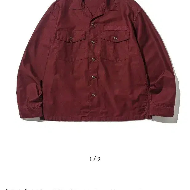 [BUNJANG] Ourself Utility 107 Shirt Jacket Burgundy / 3) 아워셀브스 유틸리티 107 셔츠 자켓 버건디