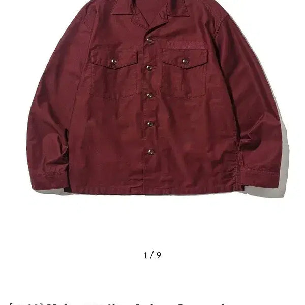 [BUNJANG] Ourself Utility 107 Shirt Jacket Burgundy / 3) 아워셀브스 유틸리티 107 셔츠 자켓 버건디