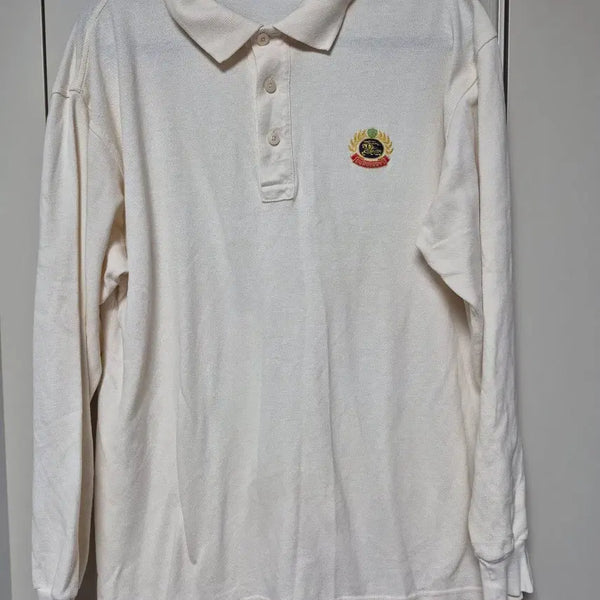 [BUNJANG] Burberry 90s USA Authentic Long-Sleeve Polo Shirt Size 105 / 버버리 90s USA 정품 카라티 긴팔 판매합니다 실105사이즈