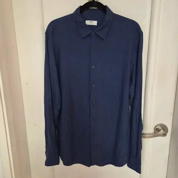 [BUNJANG] Uniqlo 100% Linen Shirt L / 유니클로 100% 린넨 셔츠 L