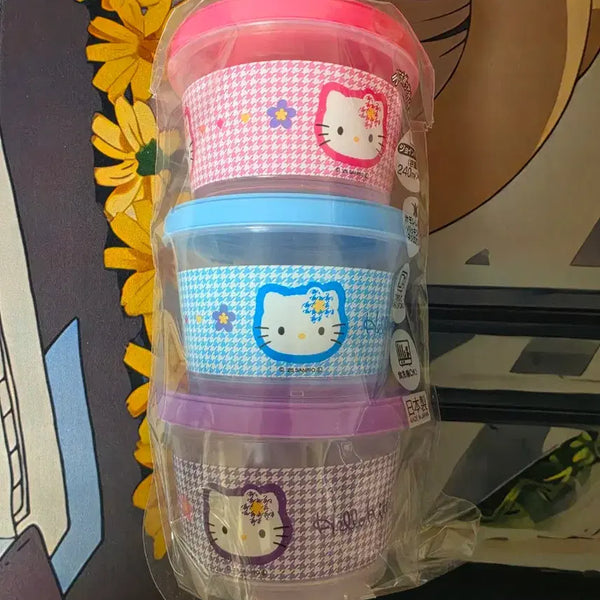 [BUNJANG] Hello Kitty Kaohana Container Set (3P) / (정품)헬로키티 카오하나 용기(3p)소품 수납케이스 수납함