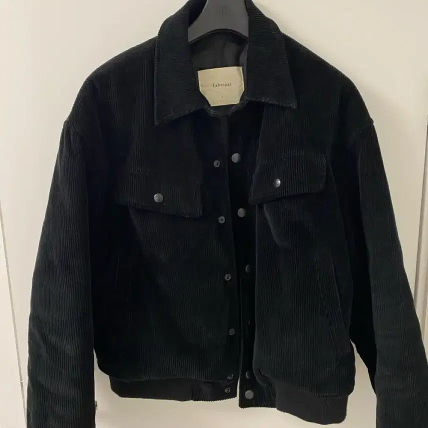 [BUNJANG] FABREGAS Corduroy Bomber Jacket Black / 파브레가 코듀로이 봄버 자켓 블랙