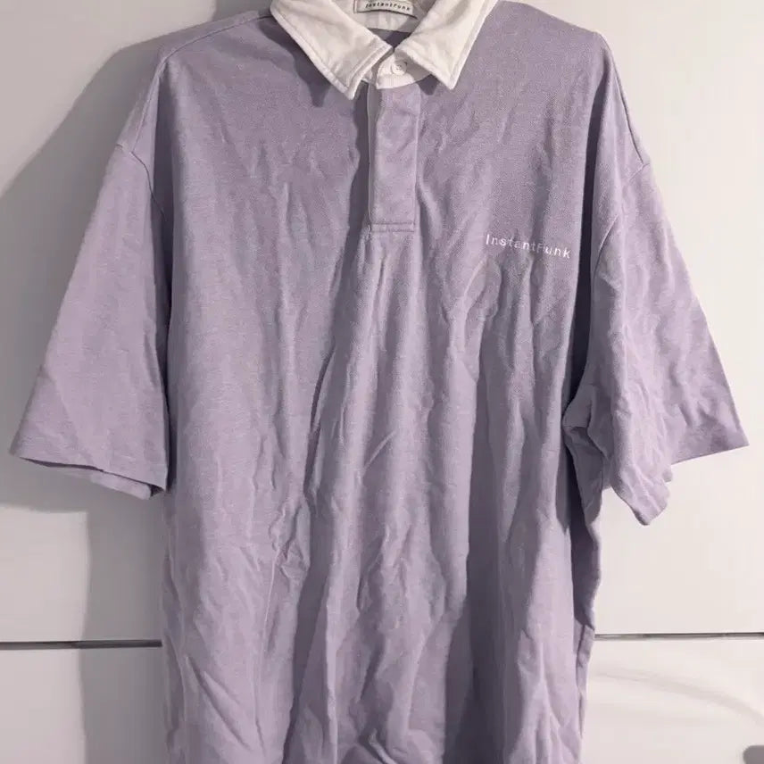 [BUNJANG] Instant Funk Oversized Collar T-Shirt / 인스턴트펑크 카라 티셔츠