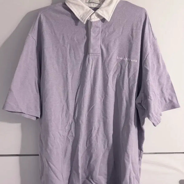 [BUNJANG] Instant Funk Oversized Collar T-Shirt / 인스턴트펑크 카라 티셔츠