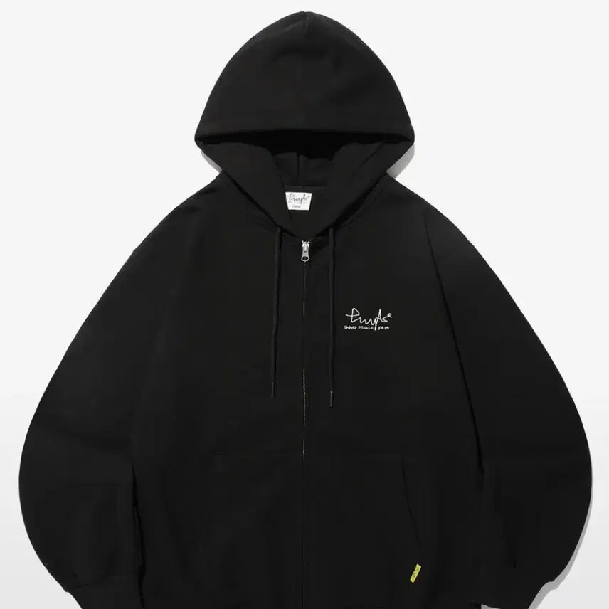 [BUNJANG] Physical Education Embroidered Hoodie Black / 피지컬에듀케이션 후드집업블랙