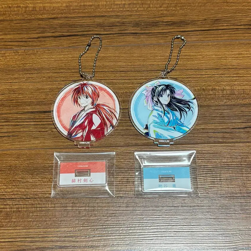 [BUNJANG] Rurouni Kenshin Himura Kenshin Kaoru Acrylic Stand Strap Keychain Set / 바람의 검심 히무라 켄신 카오루 아크릴 스탠드 스트랩 키링 키홀더 굿즈 일괄