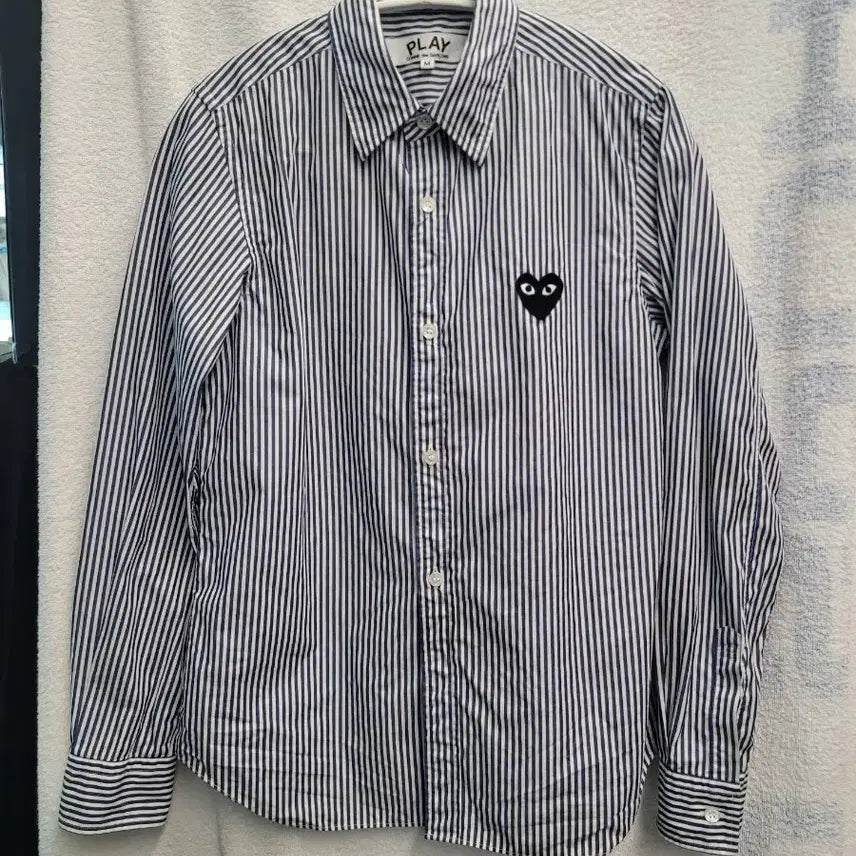 [BUNJANG] Comme des Garçons Striped Shirt Women's M / 꼼데가르송 스트라이프 남상 셔츠 여성 M