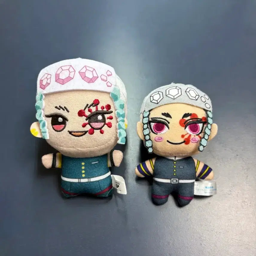 [BUNJANG] Demon Slayer Tengen Uzui Chibi Plush Keychain Mascot / (일괄) 귀멸의칼날 우즈이 텐겐 치비구루미 키체인 마스코트 누이
