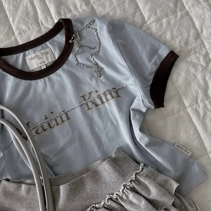 [BUNJANG] Matin Kim Sky Choco Ringer T-Shirt / 마뗑킴 하늘초코 반팔티