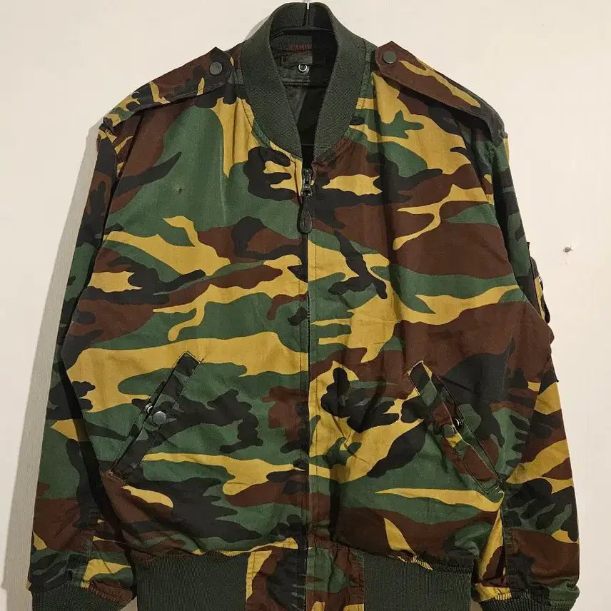 [BUNJANG] 1990s Early Model Camouflage Officer Jacket (Size L/3) / 90년대 초기형 얼룩무늬 간부잠바 점퍼 L 3호