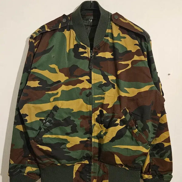 [BUNJANG] 1990s Early Model Camouflage Officer Jacket (Size L/3) / 90년대 초기형 얼룩무늬 간부잠바 점퍼 L 3호