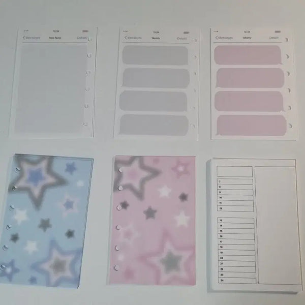 [BUNJANG] OAB Silver-Plated 6-Ring Binder Inserts Set / oab 은도러블 외 a7 속지 6공 다이어리