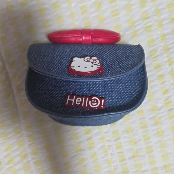 [BUNJANG] Hello Kitty Denim Mini Crossbody Bag / [새상품] 헬로키티 데님 미니 크로스백