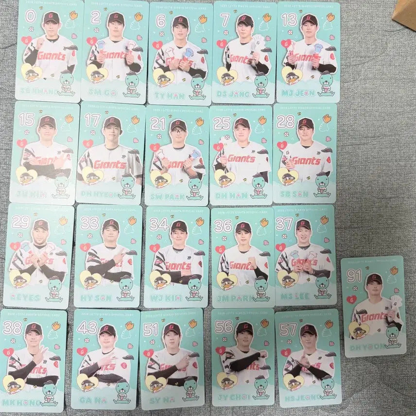 [BUNJANG] Lotte Giants Bonobono Photocard Set / 롯데자이언츠 보노보노 포토카드/개별가능