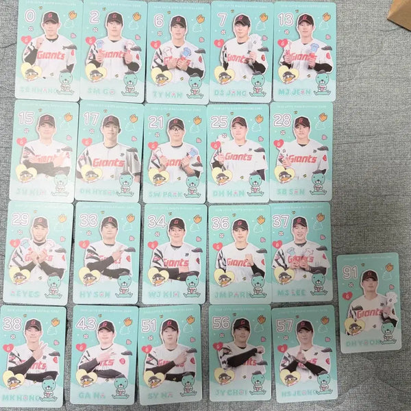 [BUNJANG] Lotte Giants Bonobono Photocard Set / 롯데자이언츠 보노보노 포토카드/개별가능