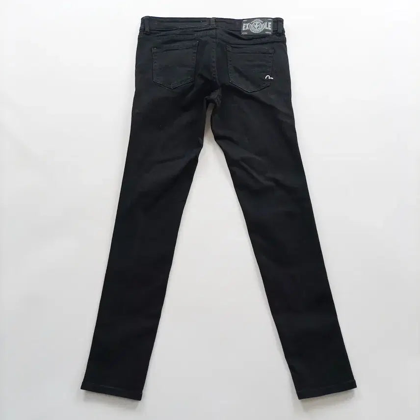 [BUNJANG] EVISU Women's Black Denim Skinny Jeans Size 28 / 에비수 청바지 사이즈28 흑청 스판 스키니진 여자 데님팬츠 B1390