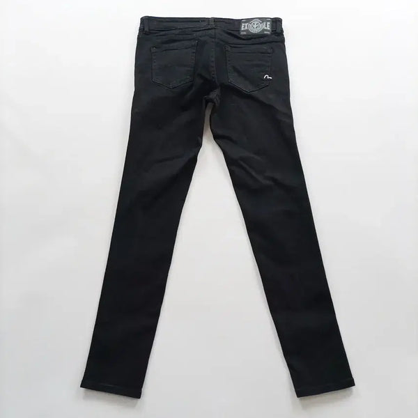 [BUNJANG] EVISU Women's Black Denim Skinny Jeans Size 28 / 에비수 청바지 사이즈28 흑청 스판 스키니진 여자 데님팬츠 B1390