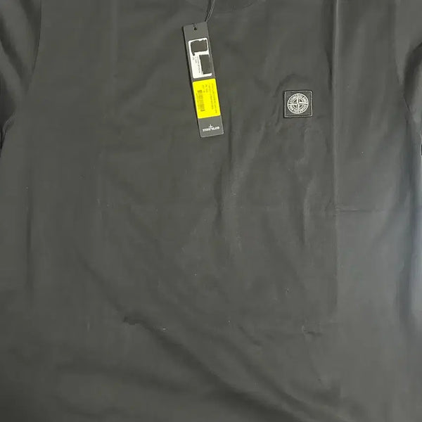 [BUNJANG] Stone Island 2XL 60/2 Cotton Jersey Slim Fit T-Shirt Compass Logo Patch Black - 25SS / 스톤 아일랜드 반팔2XL (새상품) 2100039 60/2 코튼 저지 슬림 핏 티셔츠 컴퍼스 로고 패치 블랙 - 25SS