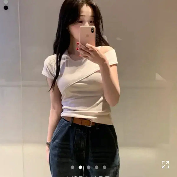 [BUNJANG] Young & Rich One-Off Haib Short Sleeve T-Shirt / 영앤리치 원오프 하이브(새상품)