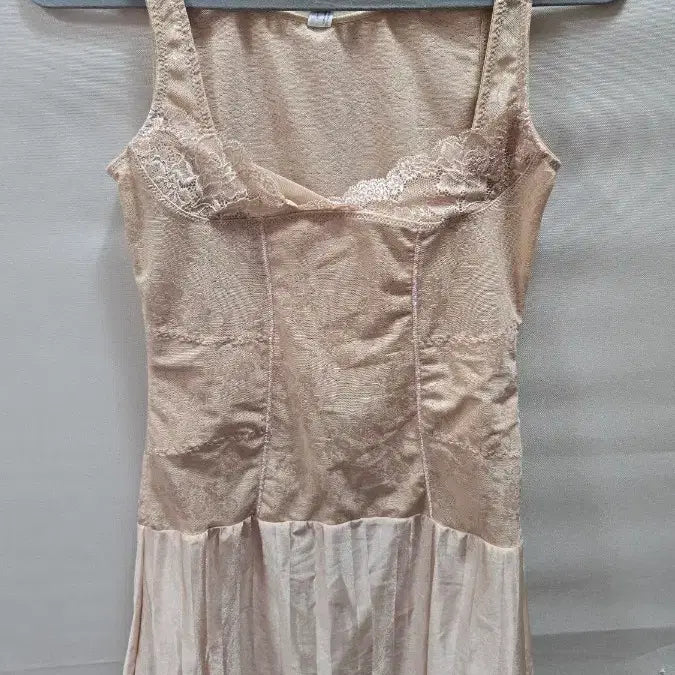 [BUNJANG] Beige Lace Slip Nightgown / 슬립90