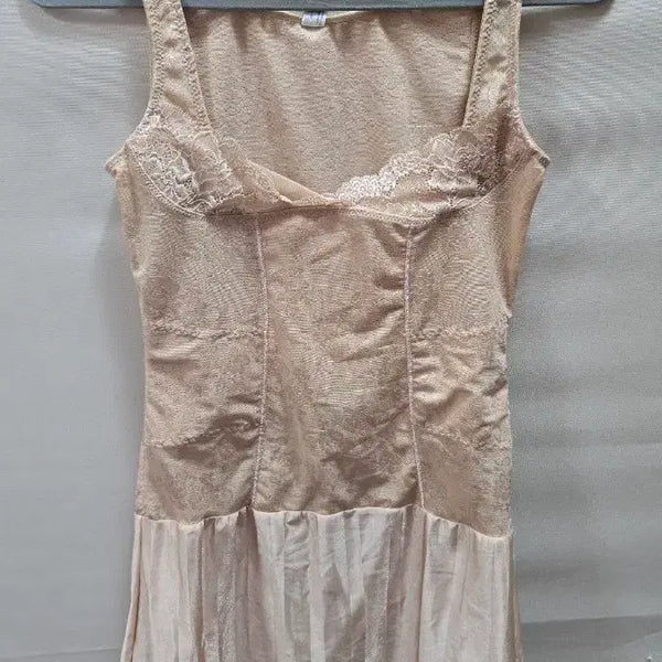 [BUNJANG] Beige Lace Slip Nightgown / 슬립90