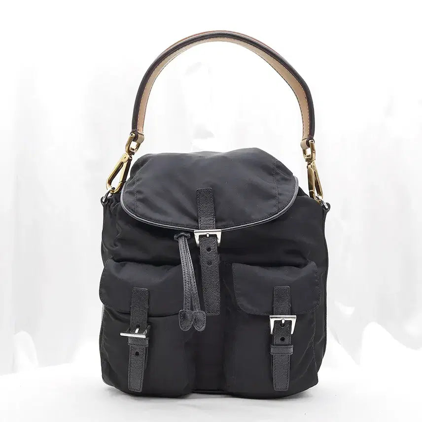 [BUNJANG] Prada BR2151 Black Re-Nylon Triangle Logo Bucket Tote Bag / 프라다 BR2151 블랙 리나일론 트라이앵글 로고 버킷 토트백
